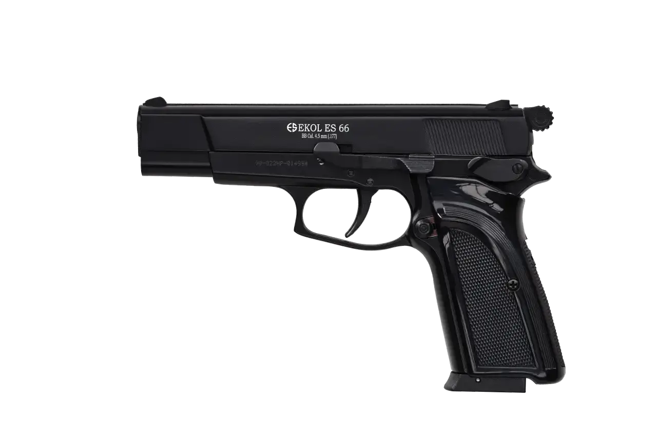 EKOL ES 66 Havalı Tabanca 4.5 mm - Parlak Siyah İşlemeli