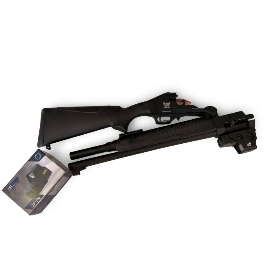 Axor Arms FS-F Combo Set - gövdeden katlanmış görünüm, 551 red dot takılı ve 551 kutusu