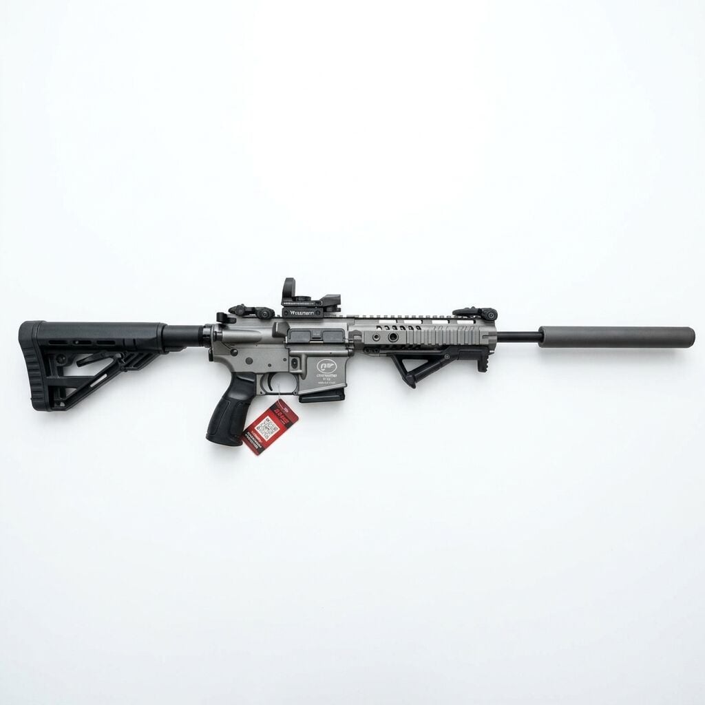 Aksa T-14 Tungsten Combo Set - March red dot ve açılı el tutamağı takılı yandan tam görünüm