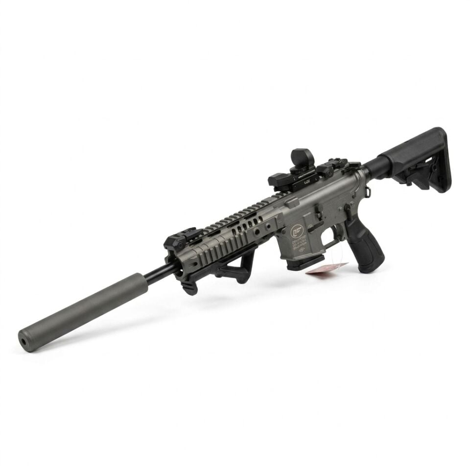 Aksa T-14 Tungsten Combo Set - diğer yandan açılı görünüm, March red dot takılı