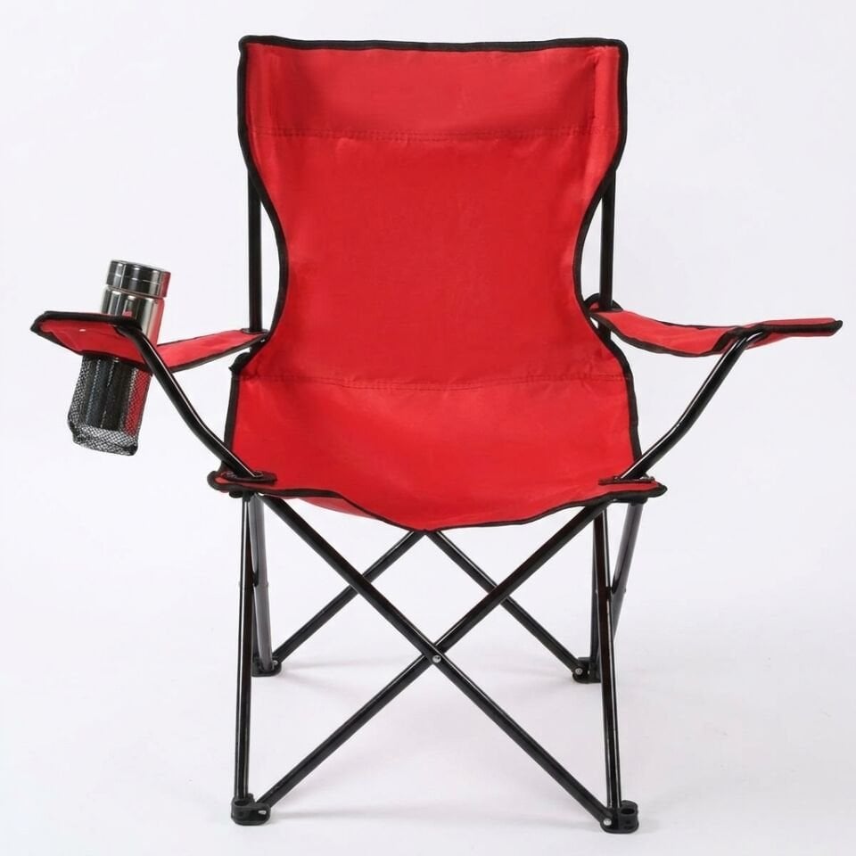 DFT Kollu Katlanır Kamp Sandalyesi Rejisör Kırmızı