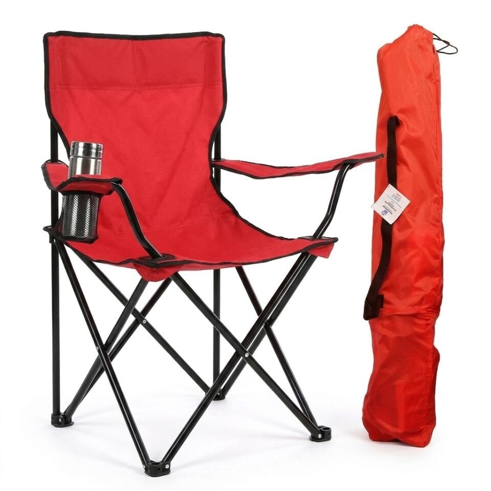 DFT Kollu Katlanır Kamp Sandalyesi Rejisör Kırmızı