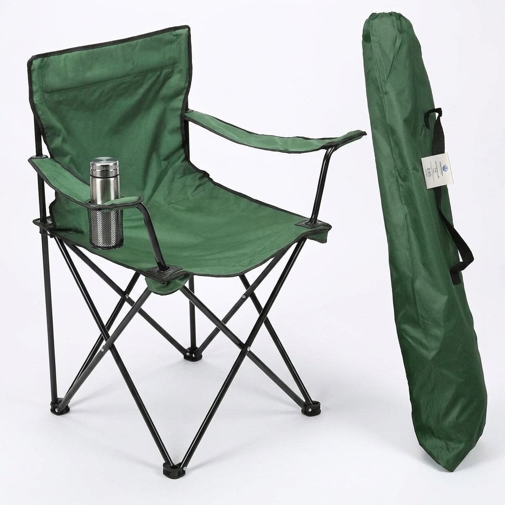 DFT Rejisör Kamp Sandalyesi - Kollu Katlanır Yeşil