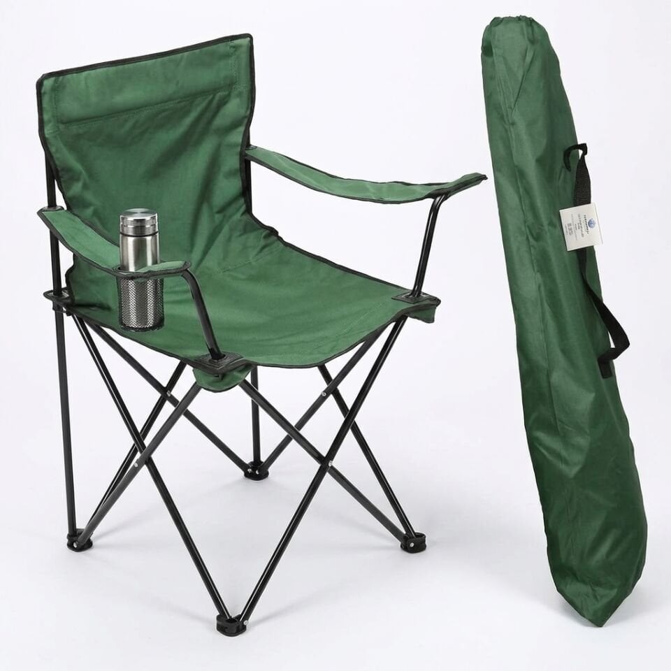 DFT Rejisör Kamp Sandalyesi - Kollu Katlanır Yeşil