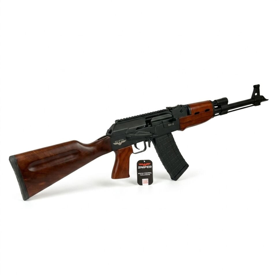 Sniper SN-12 Wood Black Combo Set - yandan açılı görünüm, red dot takılı değil