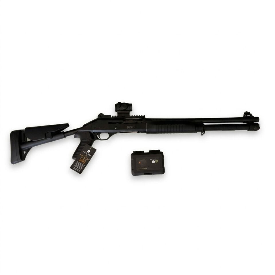 Aselkon Stato-4 GT Combo Set - R5 red dot takılı yandan görünüm ve R5 kutusu