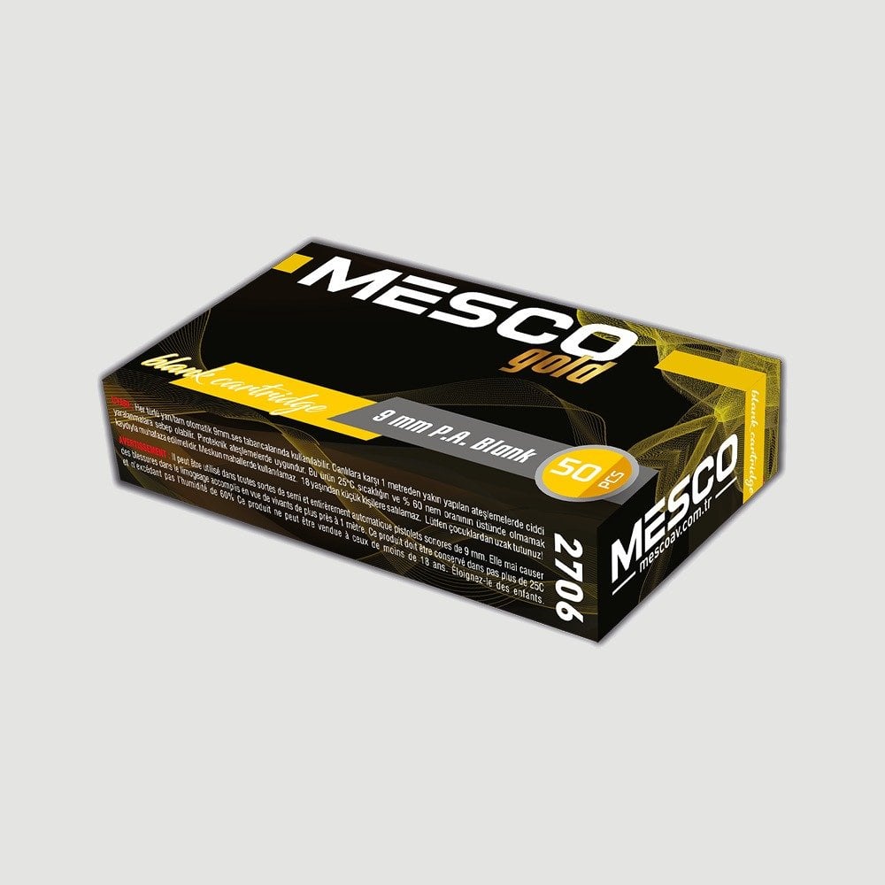 Mesco Silver 9mm Kurusıkı Ses Mermisi (50 Adet)