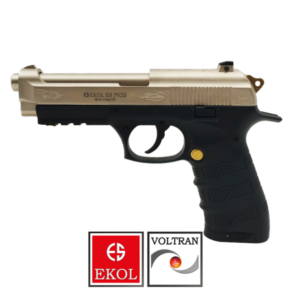 Ekol ES P92B Saten Altın İşlemeli Blowback Havalı Tabanca