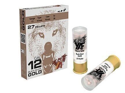 YAF BUCKSHOT GOLD 7/0 27 PELLETS  12 CAL.