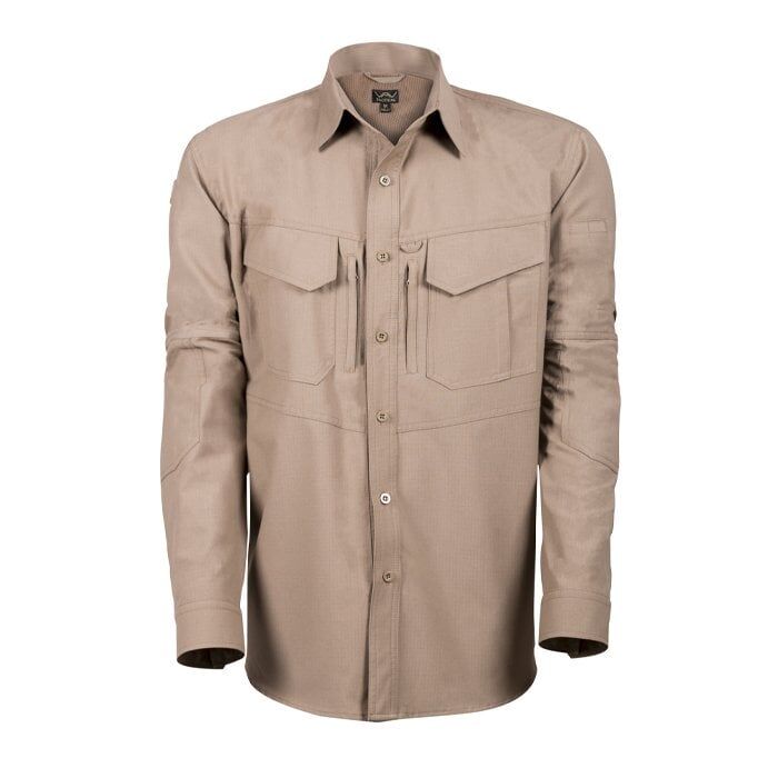 VAV Uzun Kol Gömlek Tactek-01 Bej - XL