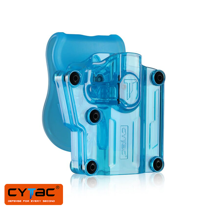 CYTAC Mavi Şeffaf Mega-Fit Paletli Tabanca Kılıfı