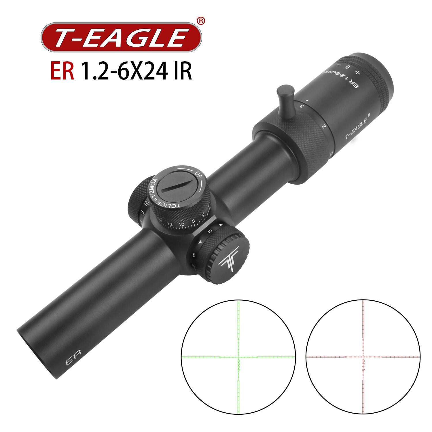 T-Eagle ER 1.2-6x24 IR HK Retikül Black LPVO Dürbün
