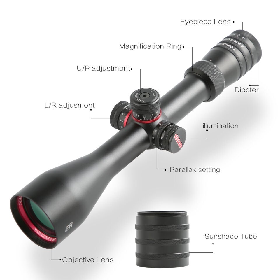 T-Eagle ER 5-20x50 SF IR Su Terazili Taktik Tüfek Dürbünü