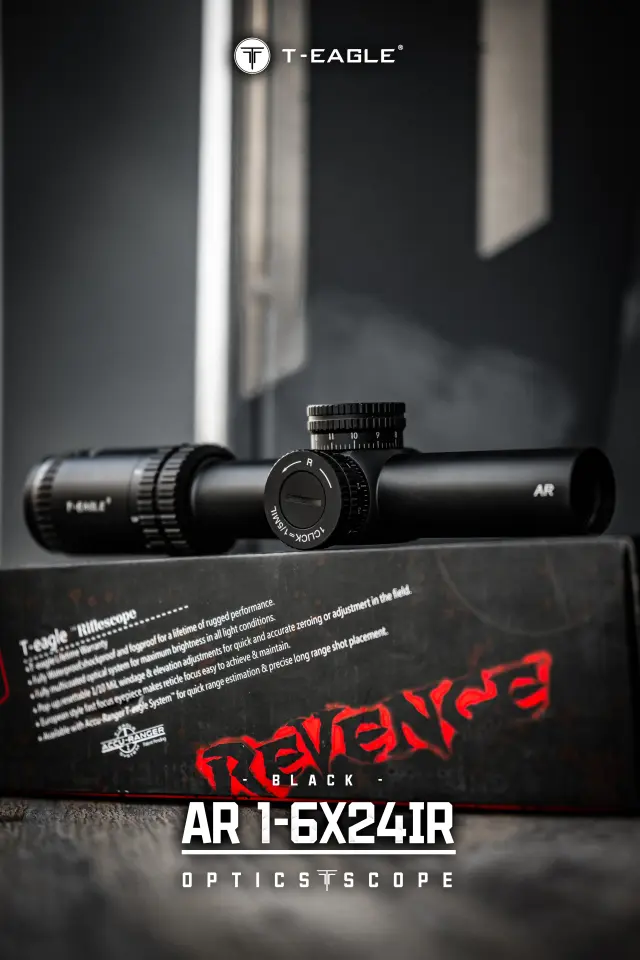 T-Eagle AR 1-6x24 IR Işıklı LPVO Taktik Tüfek Dürbünü