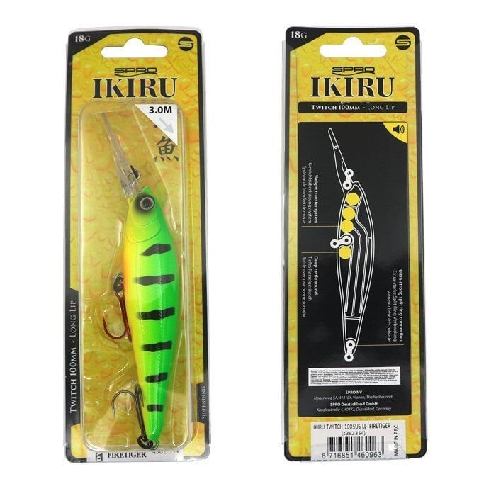 SPRO Ikiru Twitch Firetiger 10cm 18g Maket Yem 1/1