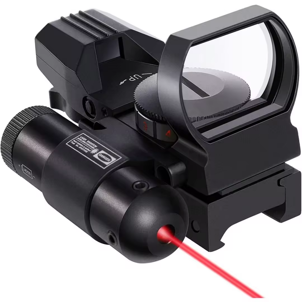 HD101B Taktik Açık Red Dot ve Kırmızı Lazer Kombinasyonu