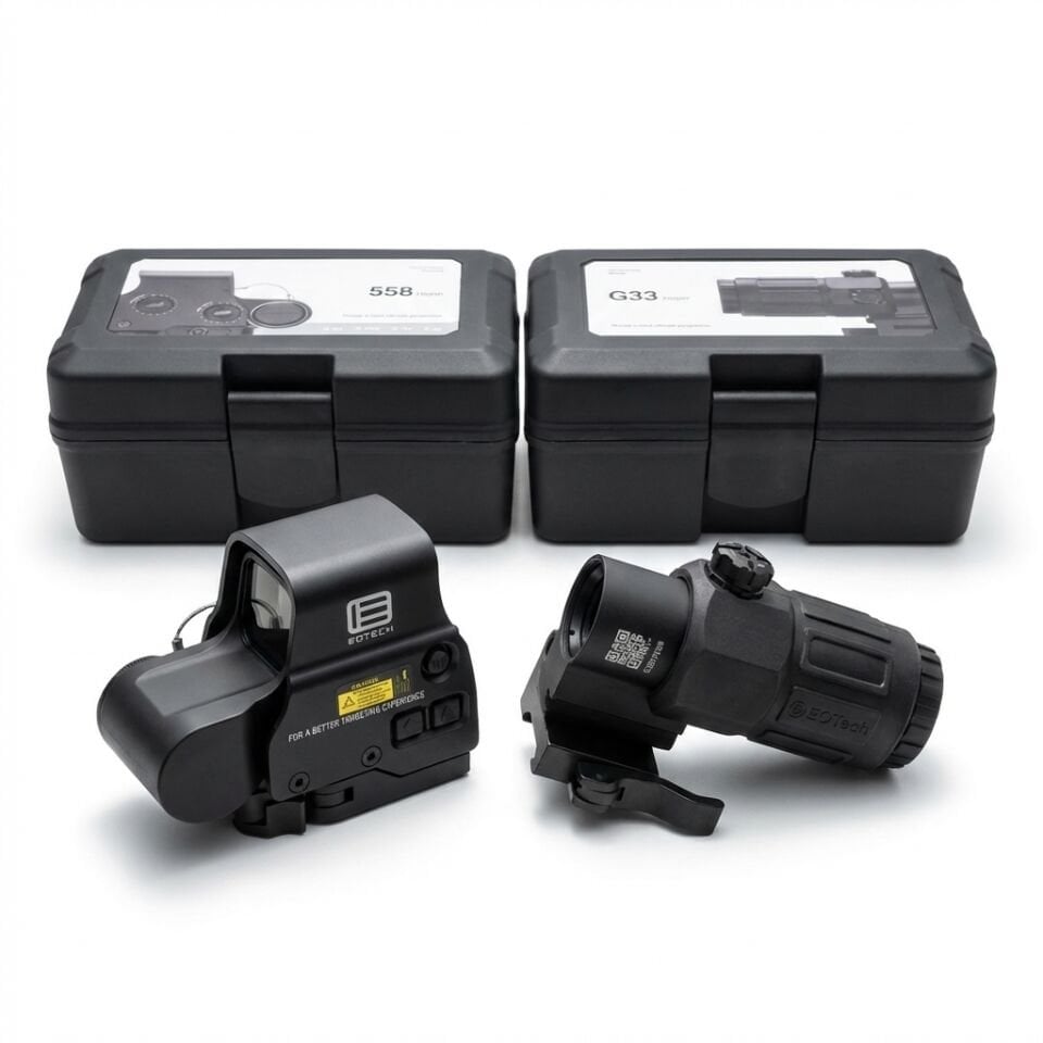 558 Serisi Taktik Red Dot ve G33 (3x Büyüteç) Katlanabilir Combo Set