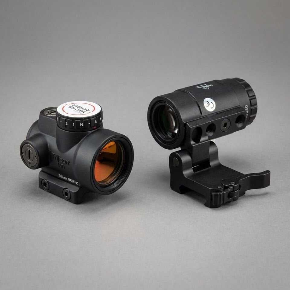 MRO HD Red Dot ve 3x Büyüteç (Magnifier) Taktik Combo Set