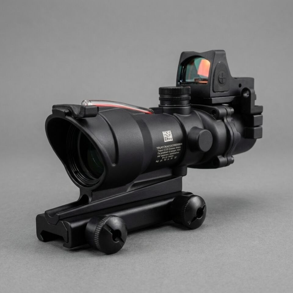 ACOG 4x32 Taktik Dürbün ve RMR Red Dot Combo (Red Fiber Optik)