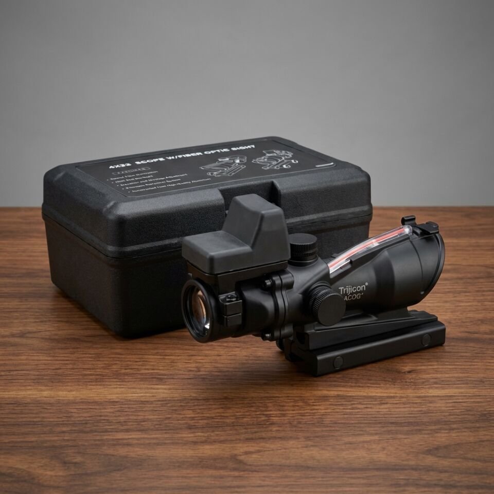 ACOG 4x32 Taktik Dürbün ve RMR Red Dot Combo (Red Fiber Optik)