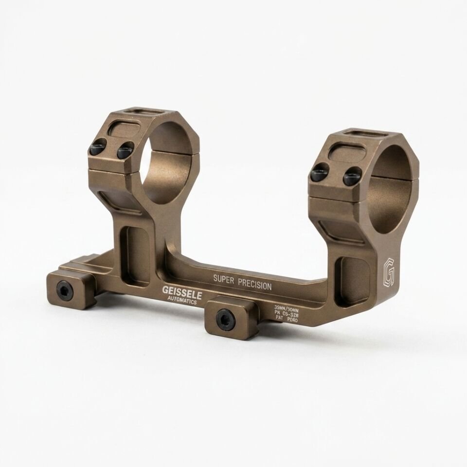 Geissele Tarzı AR-15 Super Precision Dürbün Montaj Ayağı (Tan/Çöl Rengi)