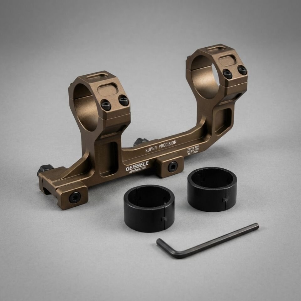 Geissele Tarzı AR-15 Super Precision Dürbün Montaj Ayağı (Tan/Çöl Rengi)