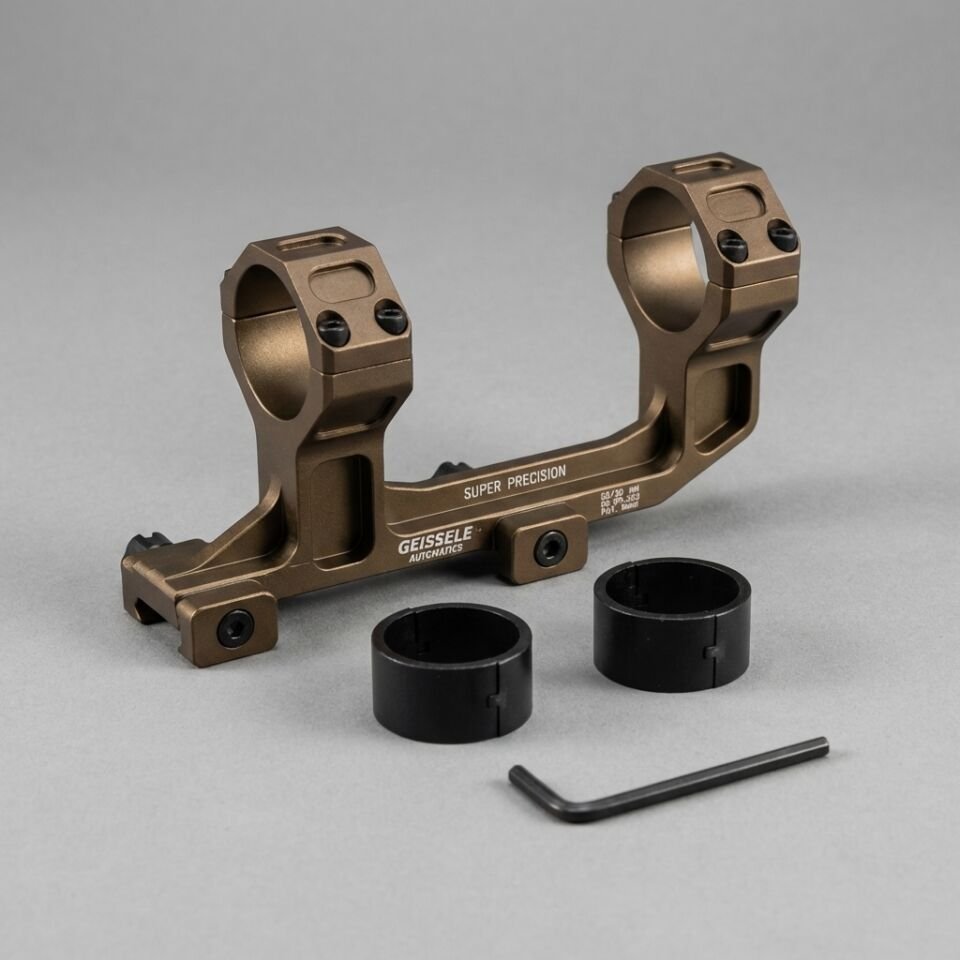 Geissele Tarzı AR-15 Super Precision Dürbün Montaj Ayağı (Tan/Çöl Rengi)
