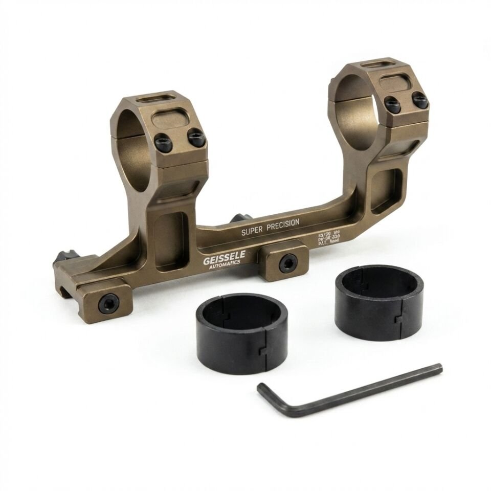Geissele Tarzı AR-15 Super Precision Dürbün Montaj Ayağı (Tan/Çöl Rengi)