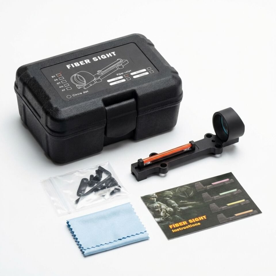 Taktik Red Fiber Optik Açık Reflex Nişangah (Pil Gerektirmez)