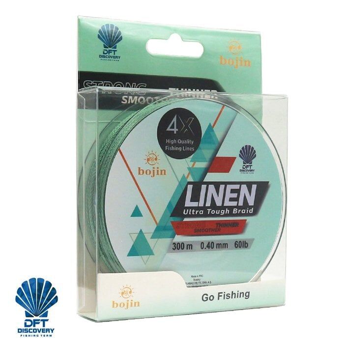 DFT Bojin 4X Linen İp Misina 0.40 mm 300 m Yeşil