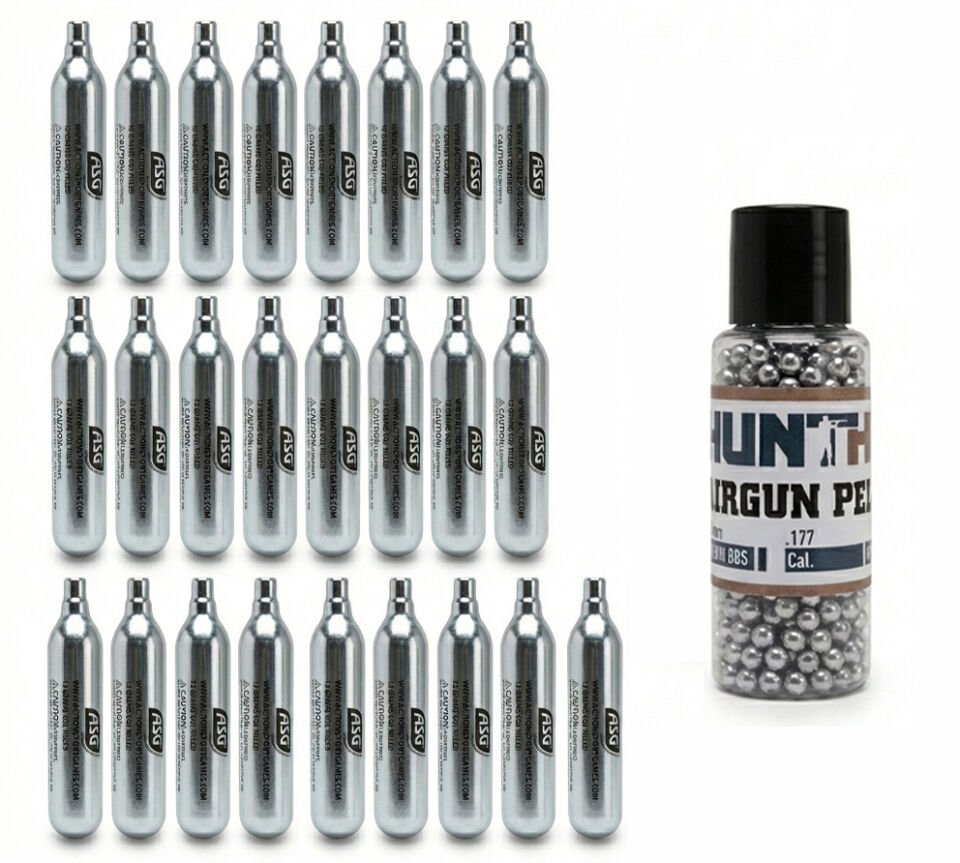 25 Co2 Tüp, 1500 4.5mm BBs Mermi Set Hediyeli