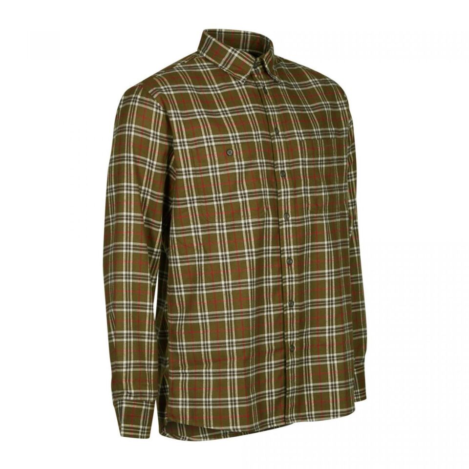 T. S.K.DEERHUNTER Coolmax 399 Yeşil Kare U.Kol Gömlek 39