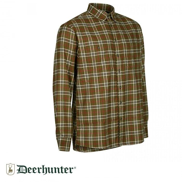 T. S.K.DEERHUNTER Coolmax 399 Yeşil Kare U.Kol Gömlek 39