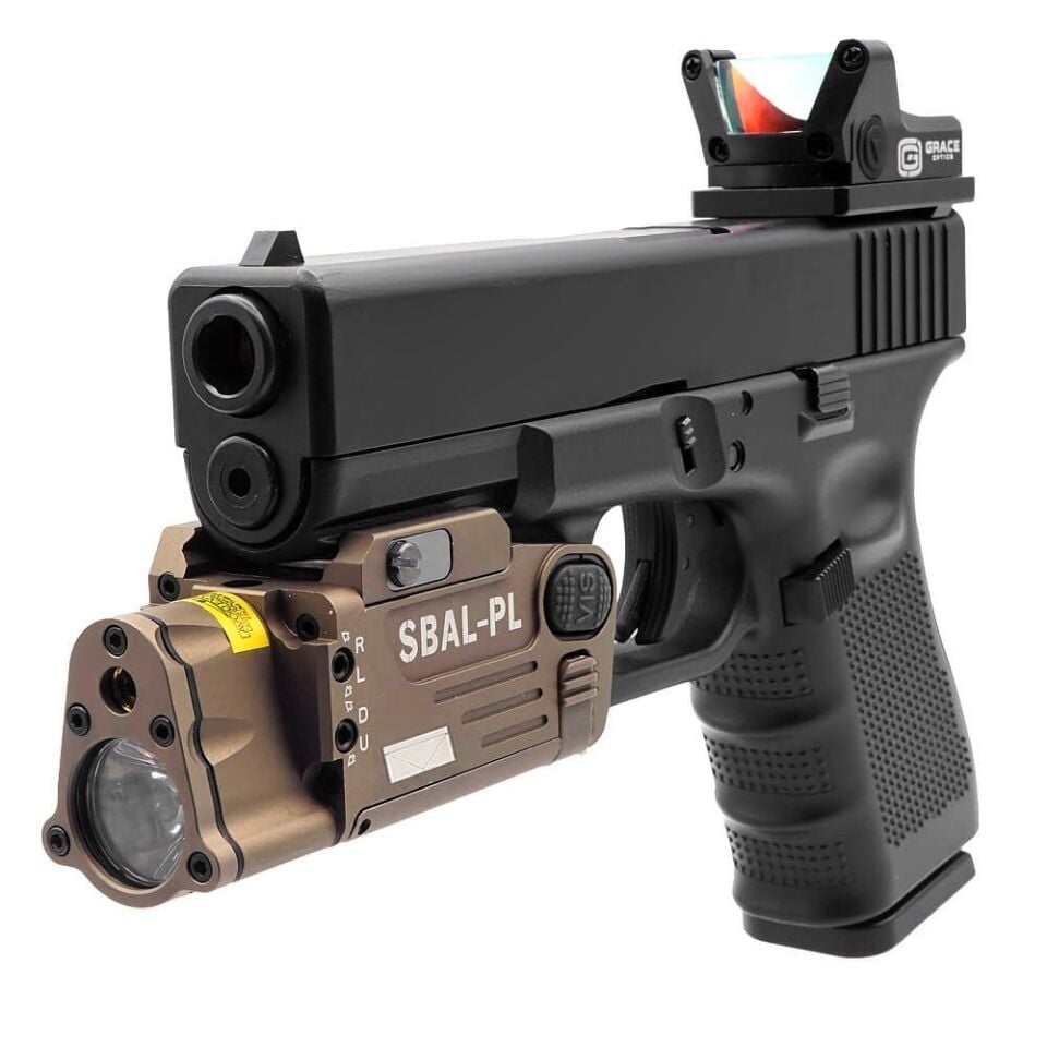 T-Eagle SBAL-PL Yeşil Lazer + LED Fener Taktik Sistem (DE / Çöl)