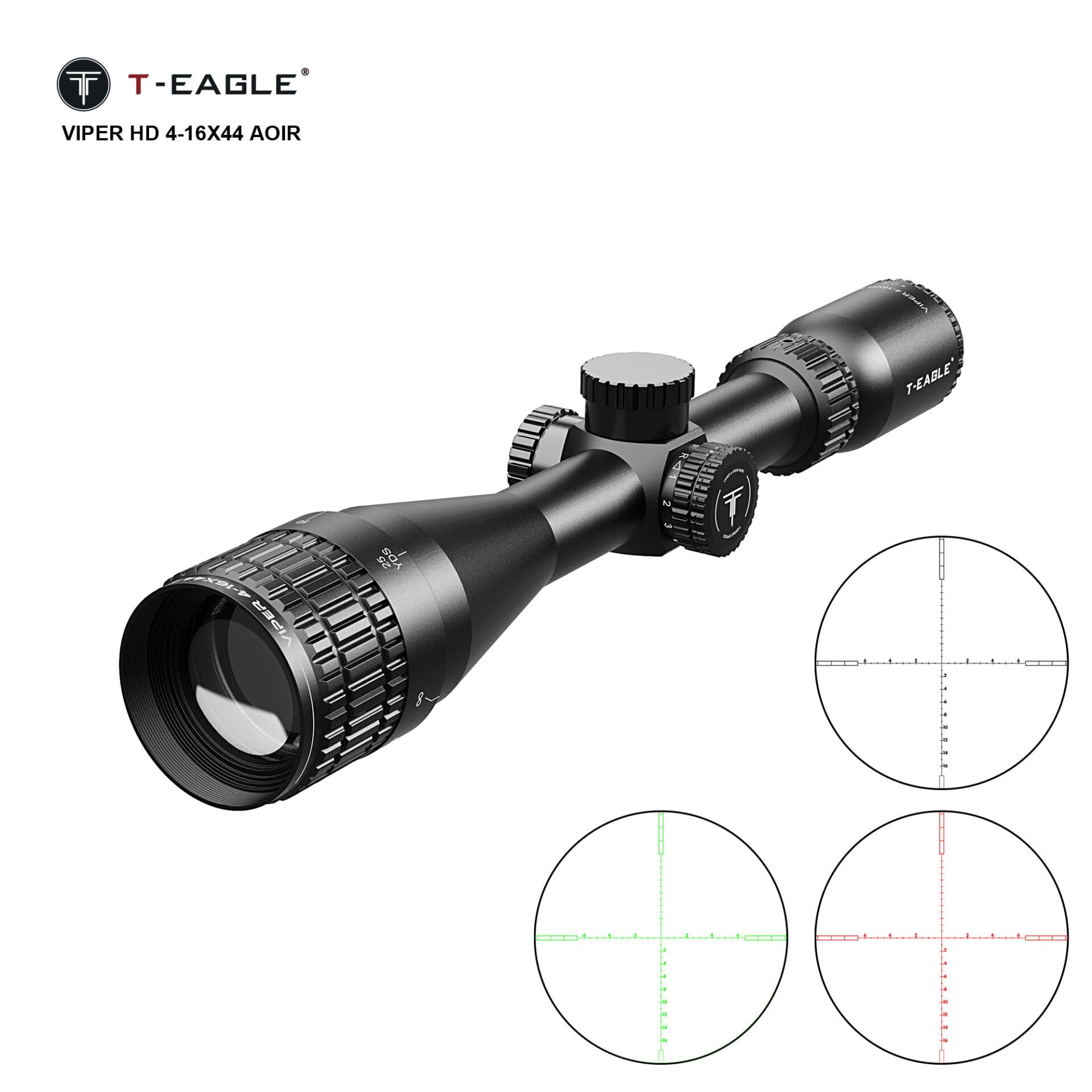 T-Eagle Viper HD 4-16x44 AO IR Yüksek Çözünürlüklü Tüfek Dürbünü