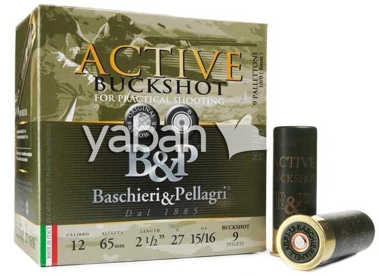 B&P ACTIVE BUCKSHOT NICKEL 11/0 9 PELLETS  12 CAL.