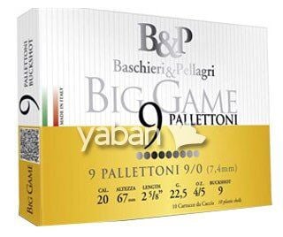 B&P BIG GAME PALLETTONI 9/0 9 PELLETS  20 CAL.