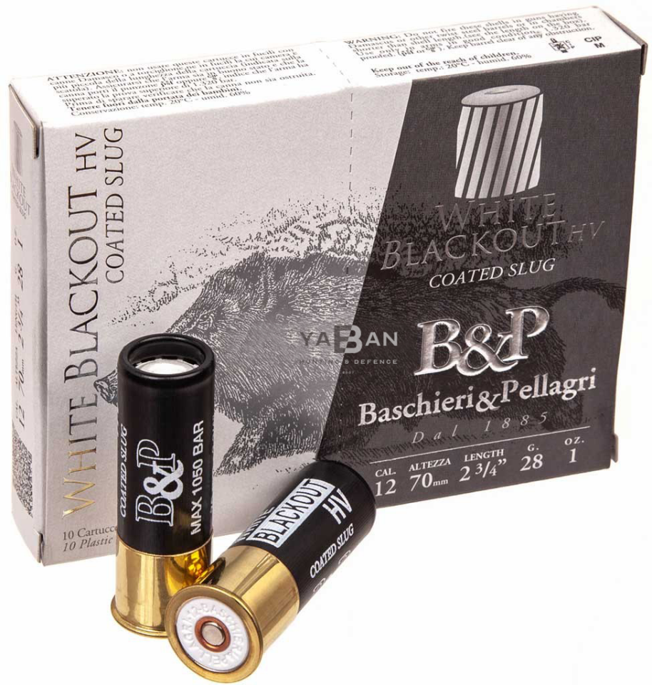 B&P BIG GAME PALLA WHITE BLACKOUT HV TEK KURŞUN  12 CAL.