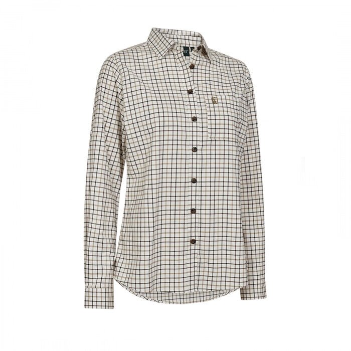 DEERHUNTER Lady Grace Bej Kareli Gömlek 38