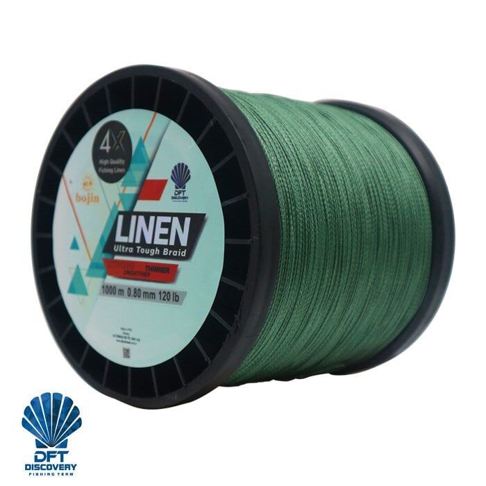 DFT Bojin 4X Linen İp Misina 0.80 mm 1000 m Yeşil