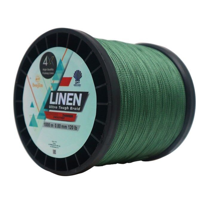 DFT Bojin 4X Linen İp Misina 0.80 mm 1000 m Yeşil