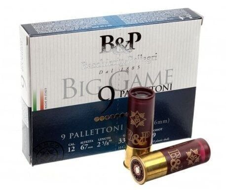 B&P BIG GAME BUCKSHOT 11/0 9 PELLETS  12 CAL.