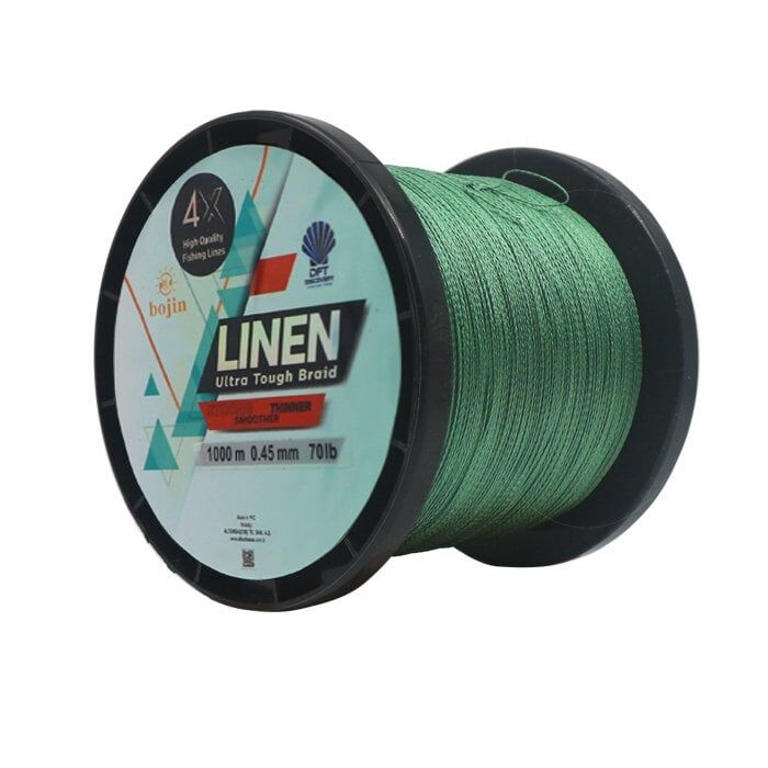 DFT Bojin 4X Linen İp Misina 0.45 mm 1000 m Yeşil