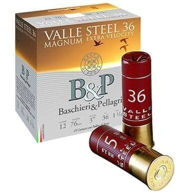 B&P VALLE STEEL MAGNUM EXTRA VELOCITY 36 GR. AV FİŞEĞİ  12 CAL.