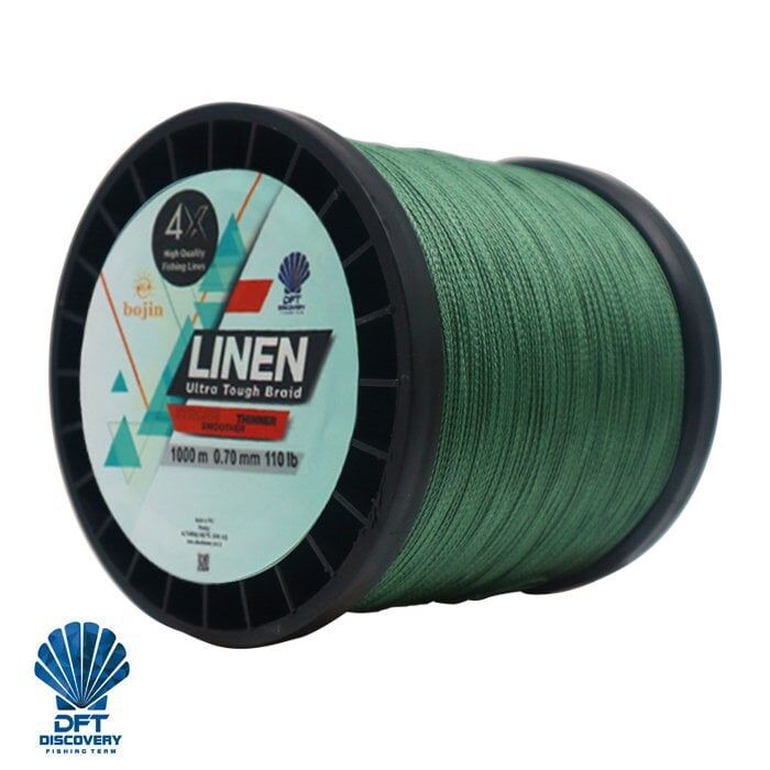 DFT Bojin 4X Linen İp Misina 0.70 mm 1000 m Yeşil