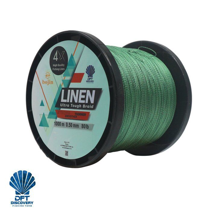 DFT Bojin 4X Linen İp Misina 0.50 mm 1000 m Yeşil