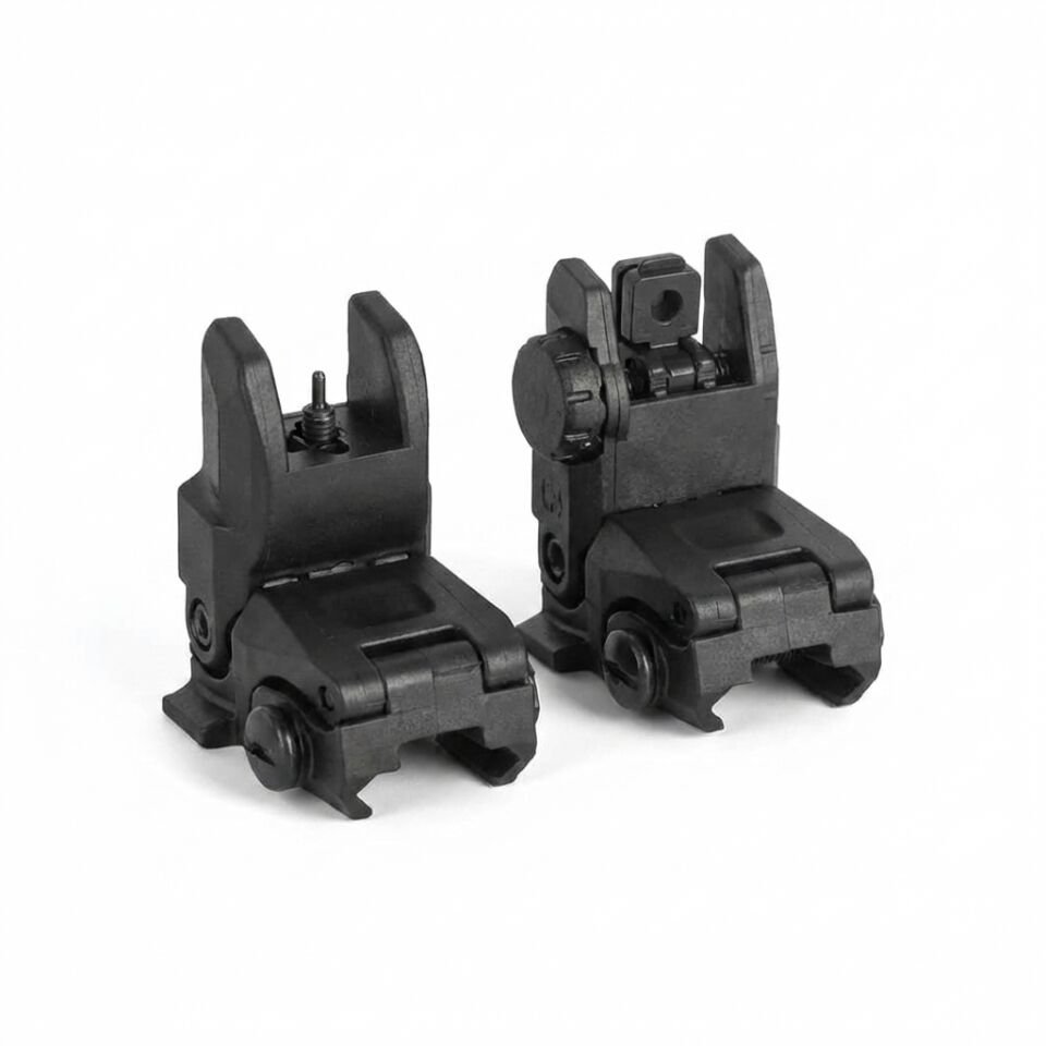 BEY504 Picatinny Uyumlu Katlanır Gez ve Arpacık Seti (Siyah)