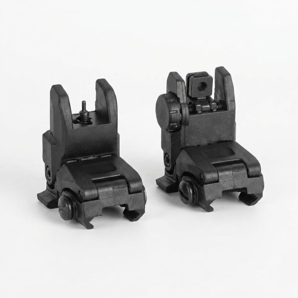 BEY504 Picatinny Uyumlu Katlanır Gez ve Arpacık Seti (Siyah)