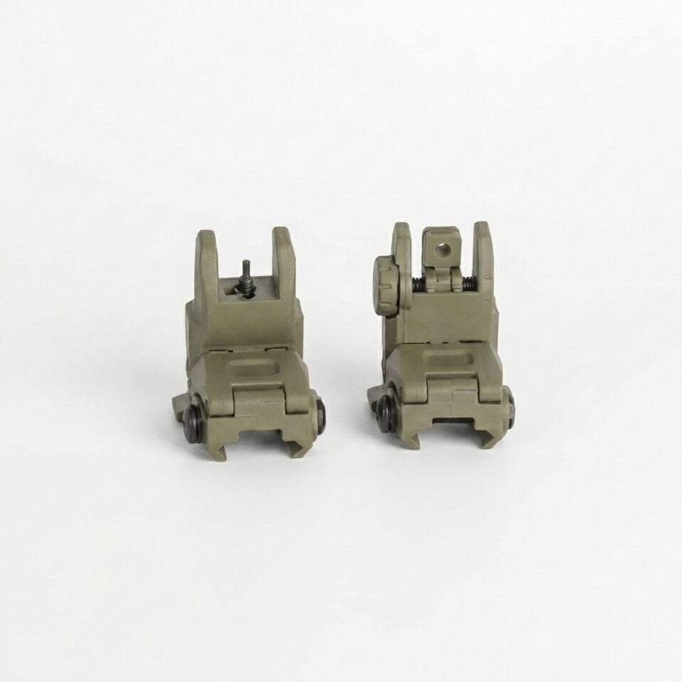 BEY504 Picatinny Uyumlu Katlanır Gez ve Arpacık Seti (Yeşil)