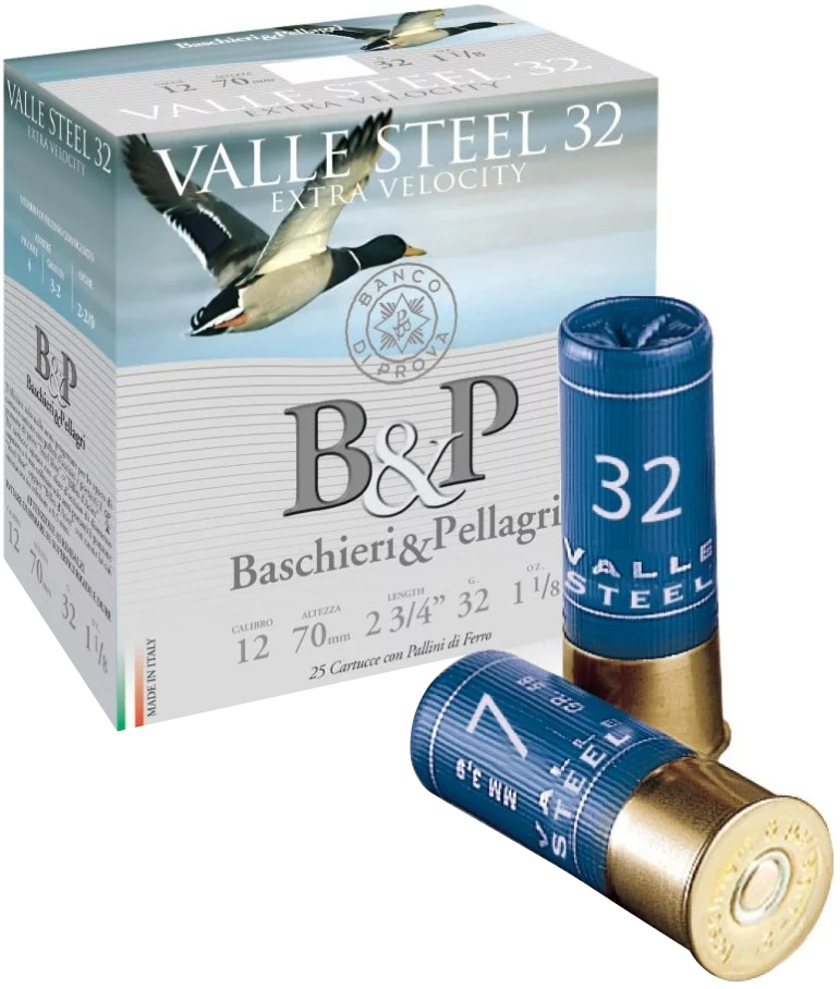 B&P VALLE STEEL EXTRA VELOCITY 32 GR. AV FİŞEĞİ  12 CAL.